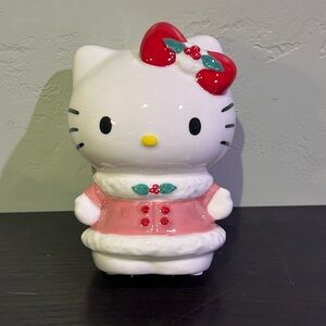 Blue Sky Clayworks Hello Kitty 5.75” Pink Dress Ceramic Christmas Figurine